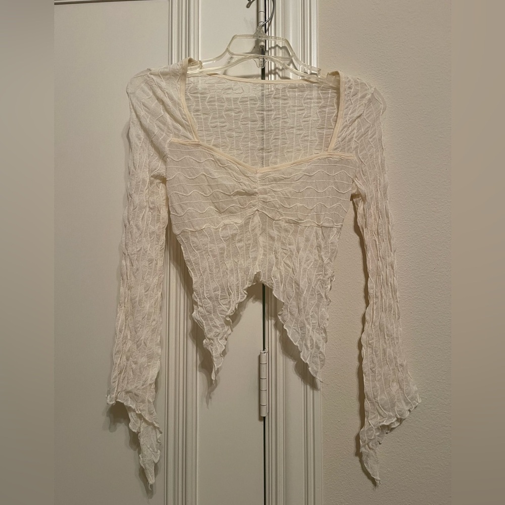 Bell Sleeve Crop Top